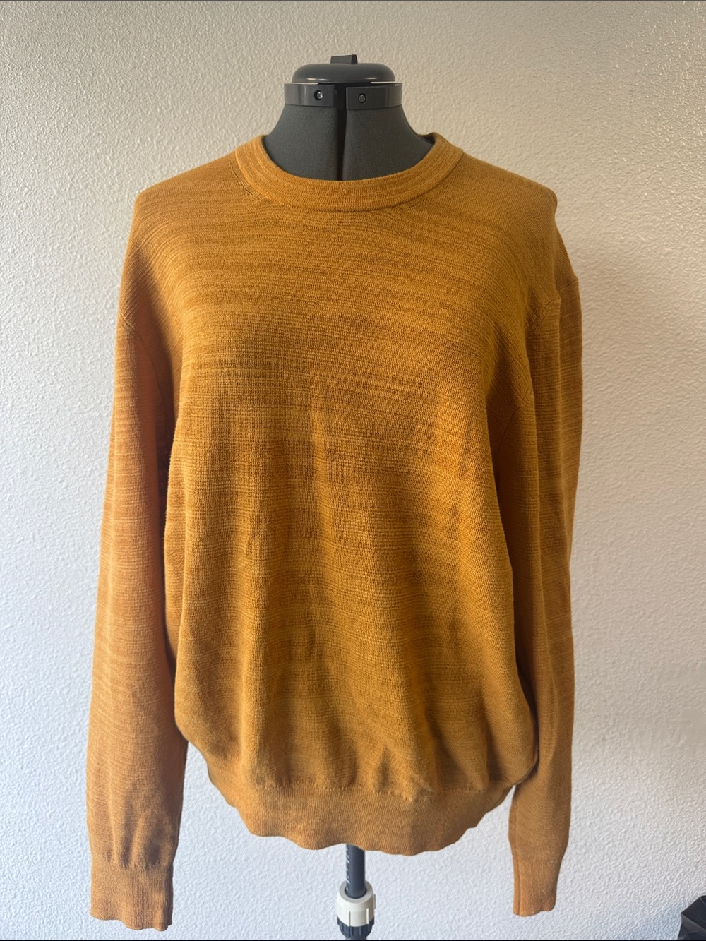 Mens Club Monaco Crewneck Sweater in Mustard